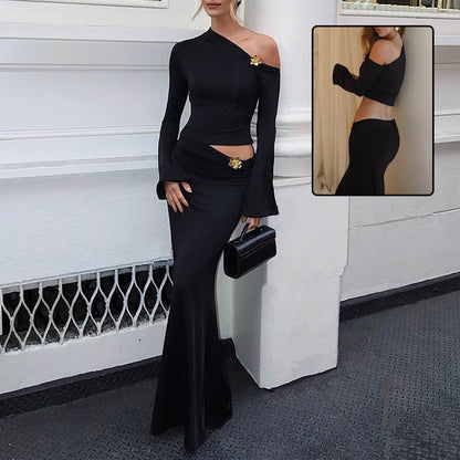 Karina | Elegante Set met Top en Maxi Rok