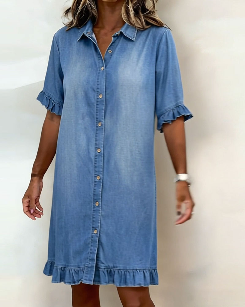 Dames Getailleerde Jurk – Casual met Rimpeling, Geschikt voor Lente en Zomer