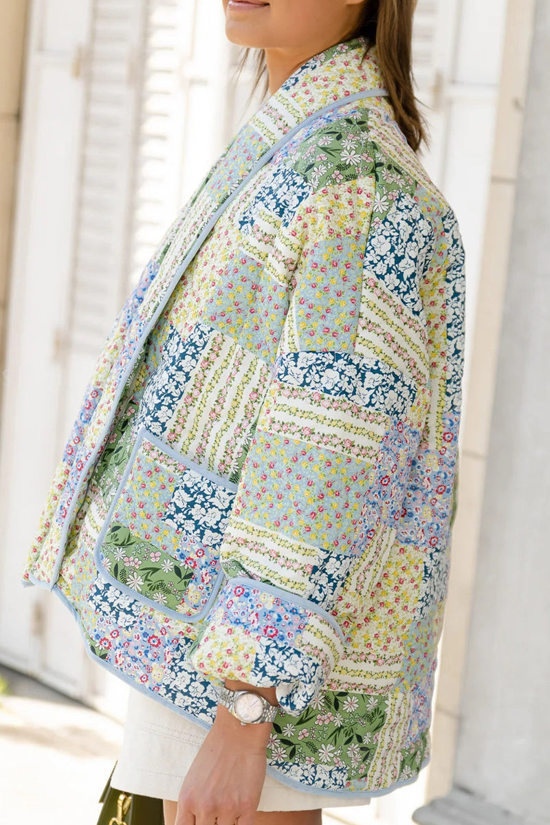 Renske | Casual Gebloemde Cardigan voor Dames met Lange Mouwen en Zakjes