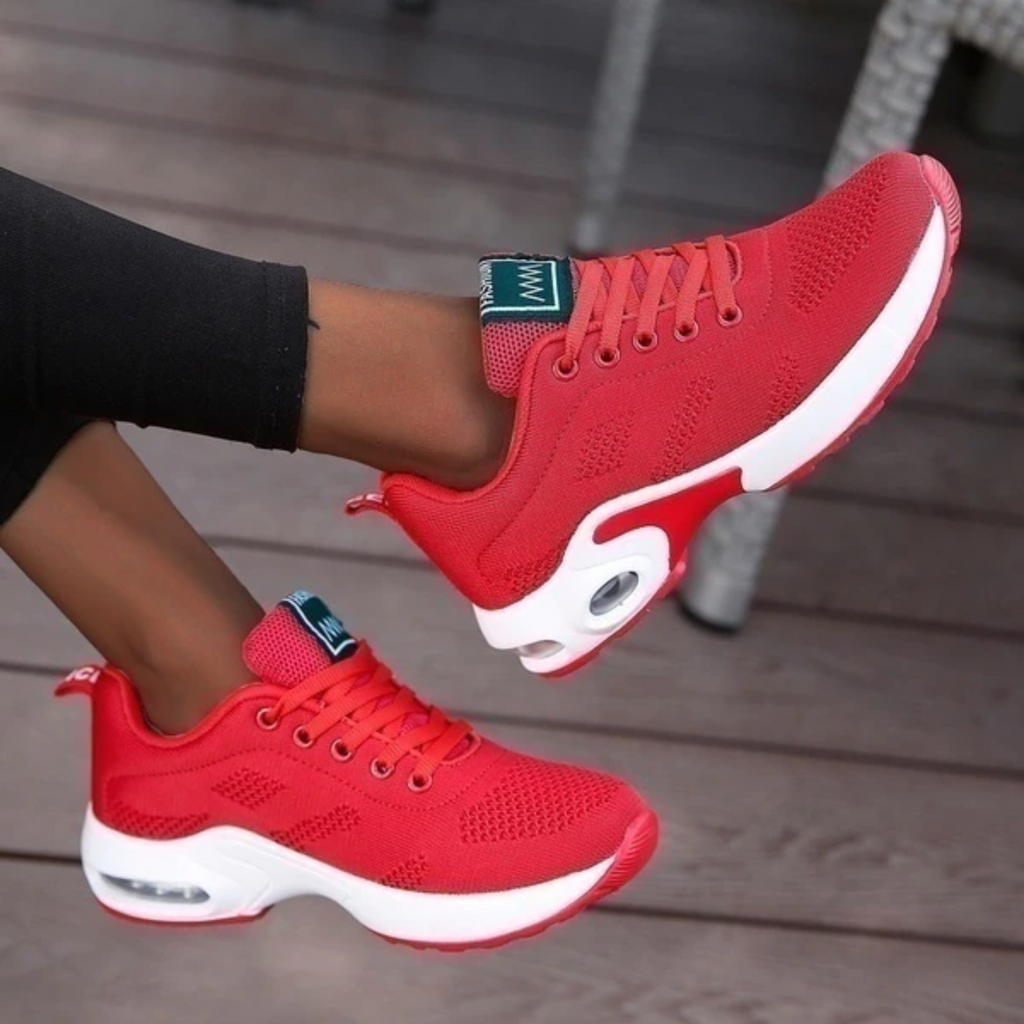 Dames Wandel- en Werkschoenen – Lichtgewicht Sneakers met Orthopedische Zool & Air Cushion