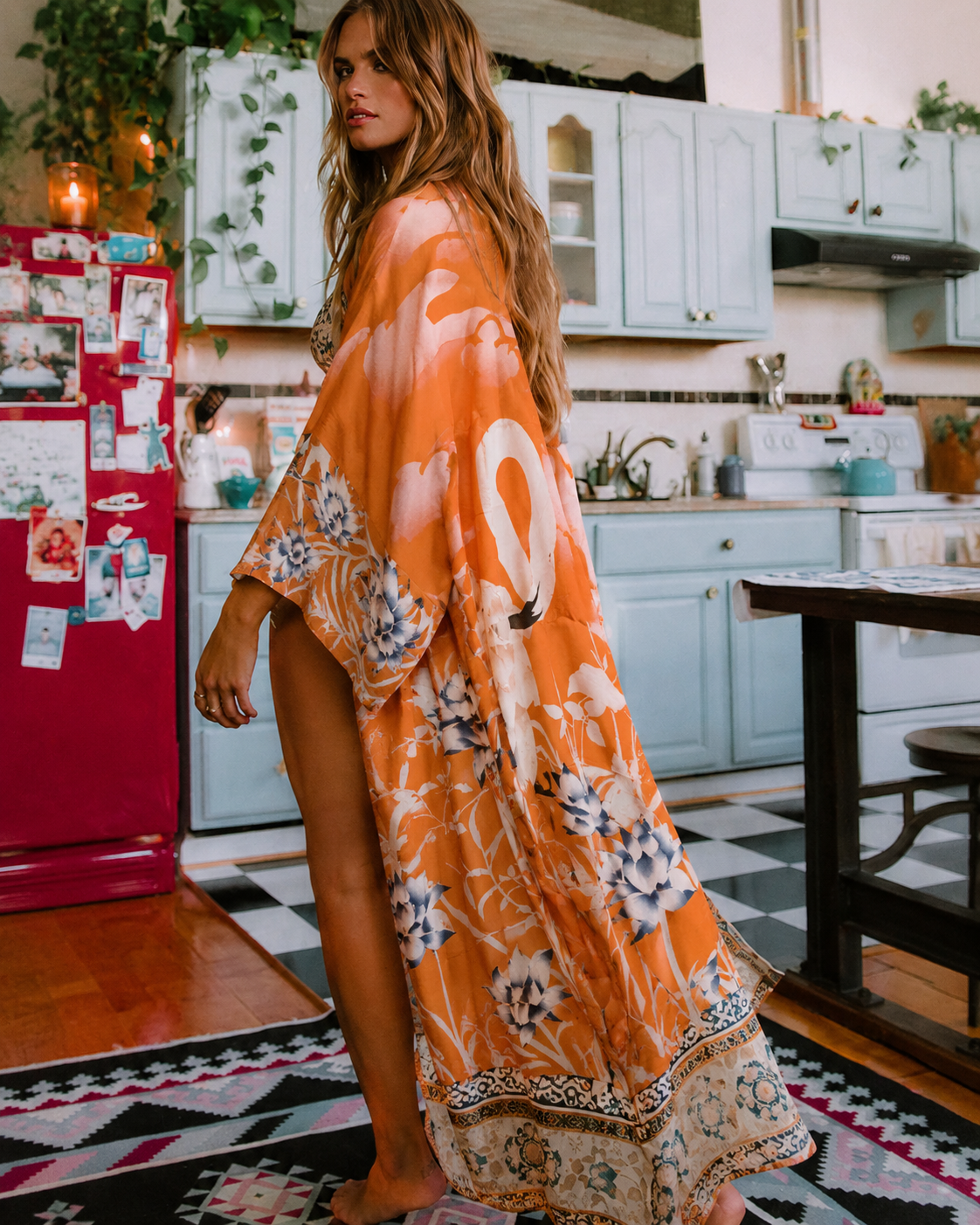 Christa | Dames Kimono met Bloemenprint en Strikceintuur – Luchtig & Feminine