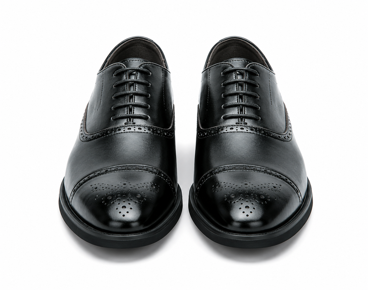Heren Slim Fit Schoen – Klassiek Ontwerp met Vetersluiting voor Formele Gelegenheden
