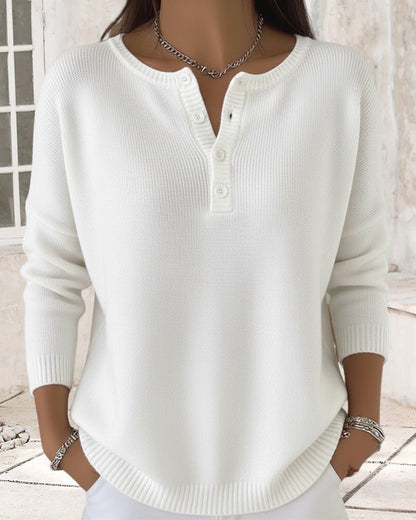 Dames Effen Gebreid Vest met Lange Mouwen – Zwart, Casual Cardigan voor Herfst en Winter