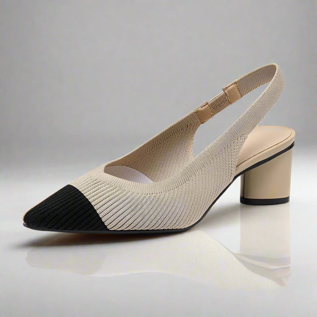 Slingback Hakken | Dames pumps met puntige neus en lage blokhak – elegant &amp; comfortabel