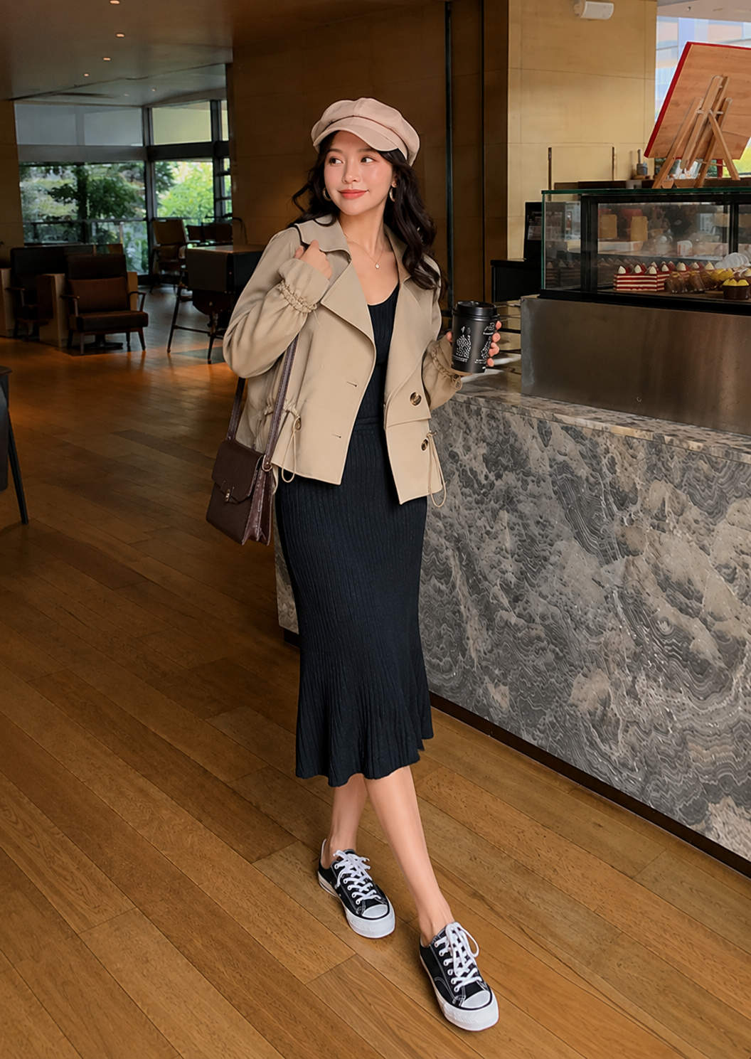 Lena Korte Trenchcoat voor Dames