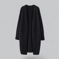 Dames lange losvallende gebreide cardigan met open voorkant – casual voor herfst en winter