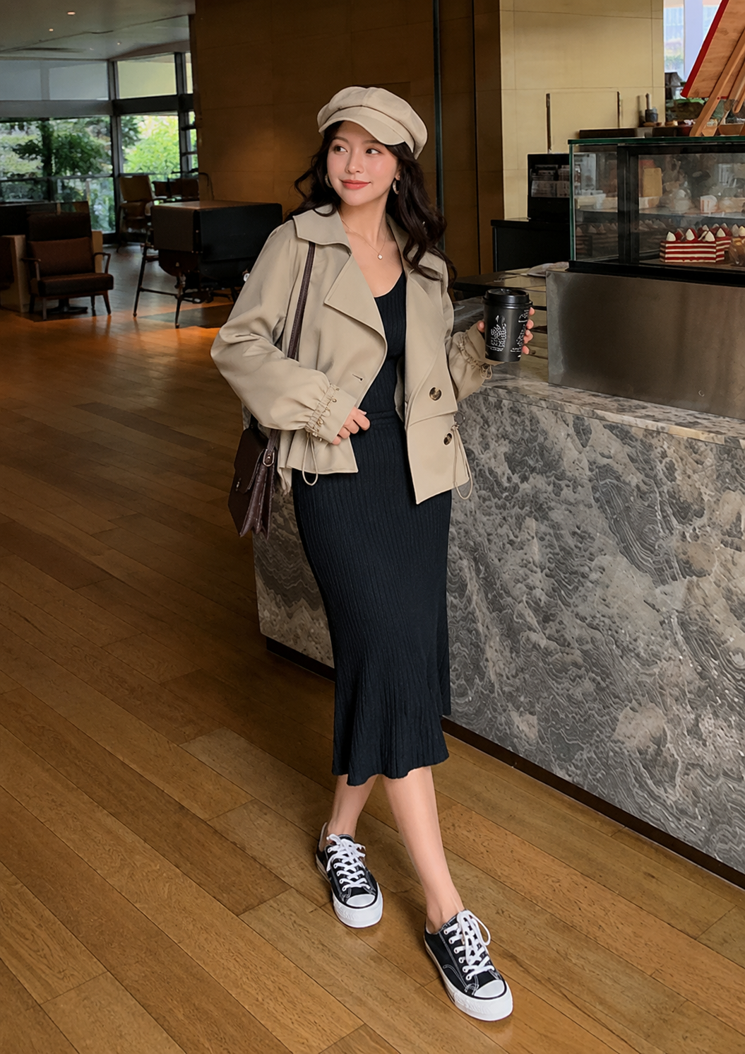 Lena Korte Trenchcoat voor Dames