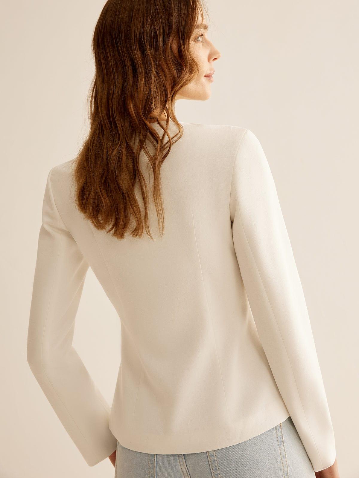 JONI - Minimalistische Blazer met V-Hals voor Dames