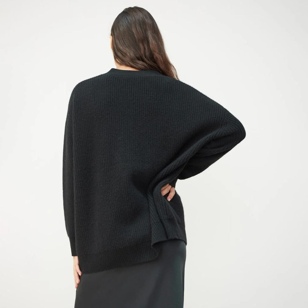 Gina Dames Vest | Zachte Wolmix , Oversized Zwart Vest Dames