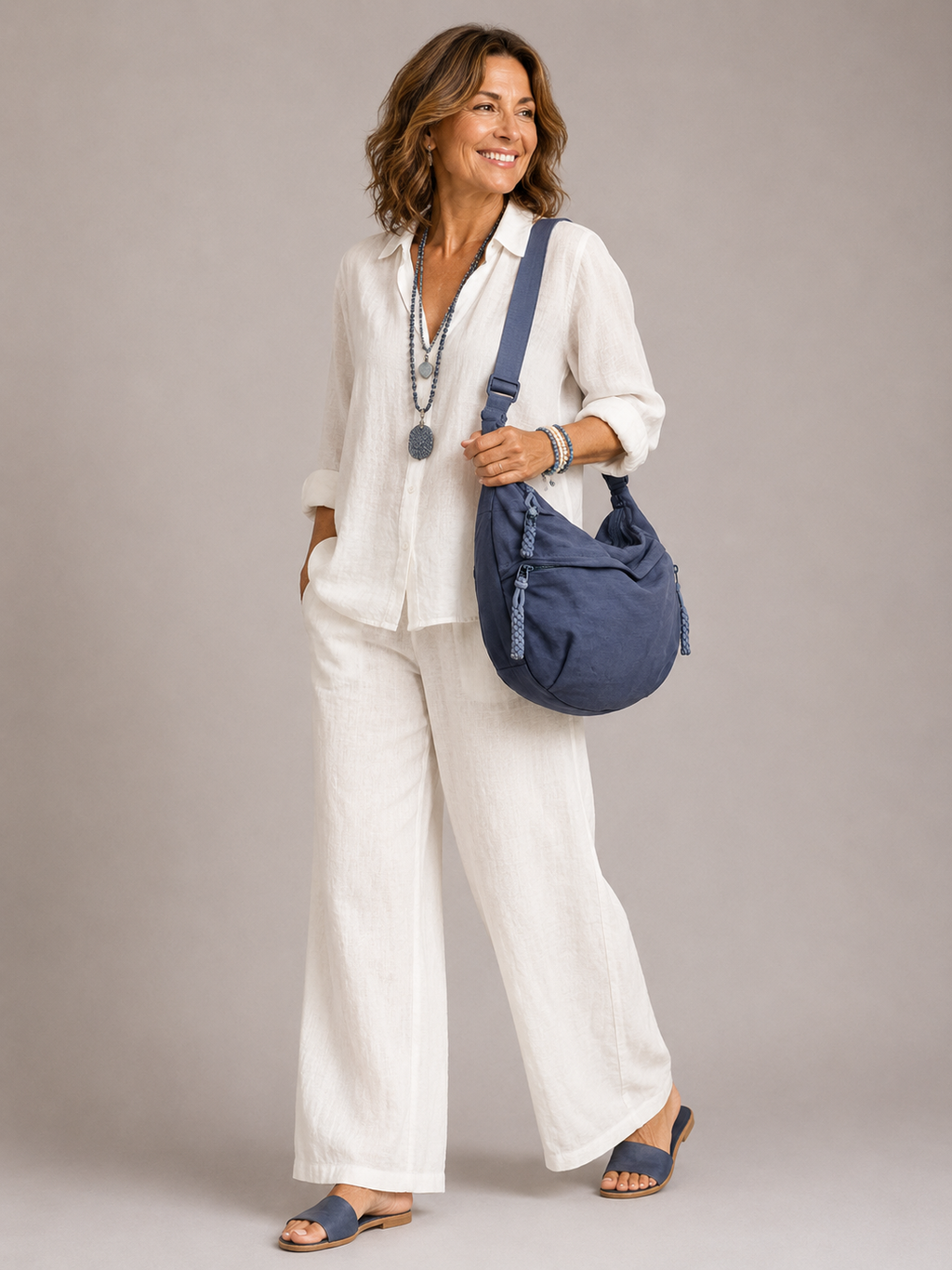 Dames Crossbodytas Nylon met Meerdere Ritsvakken