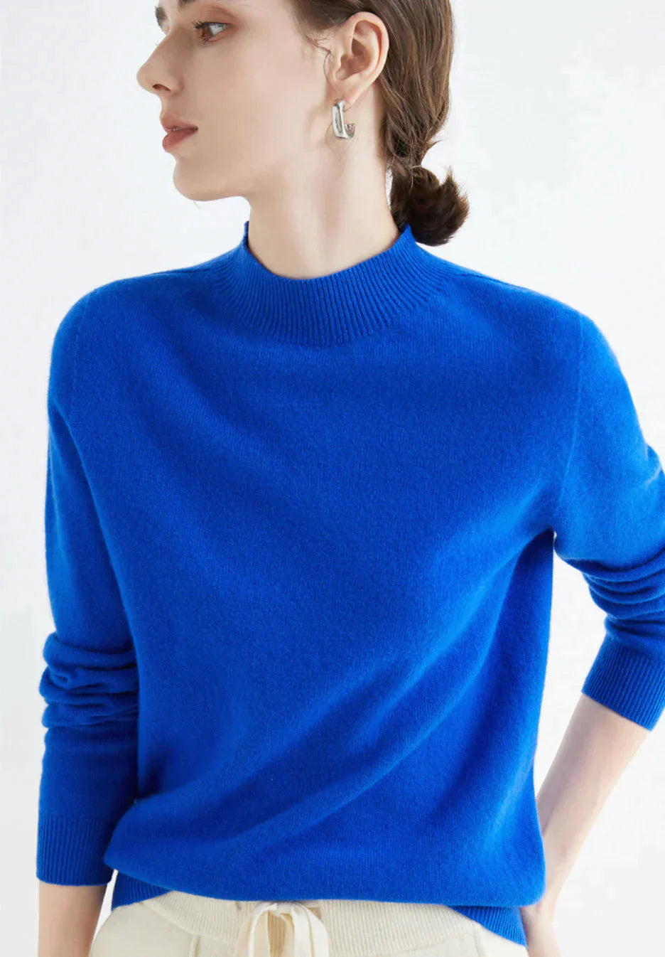 Dames Ultra-Zachte Trui – Effen, Tijdloze Casual Trui voor Herfst en Winter