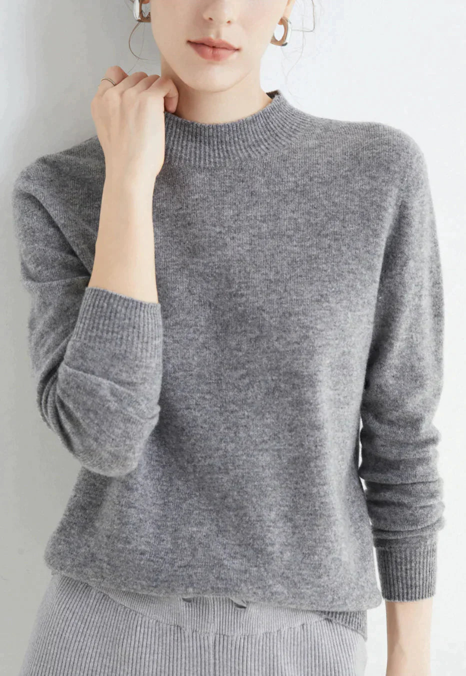 Dames Ultra-Zachte Trui – Effen, Tijdloze Casual Trui voor Herfst en Winter