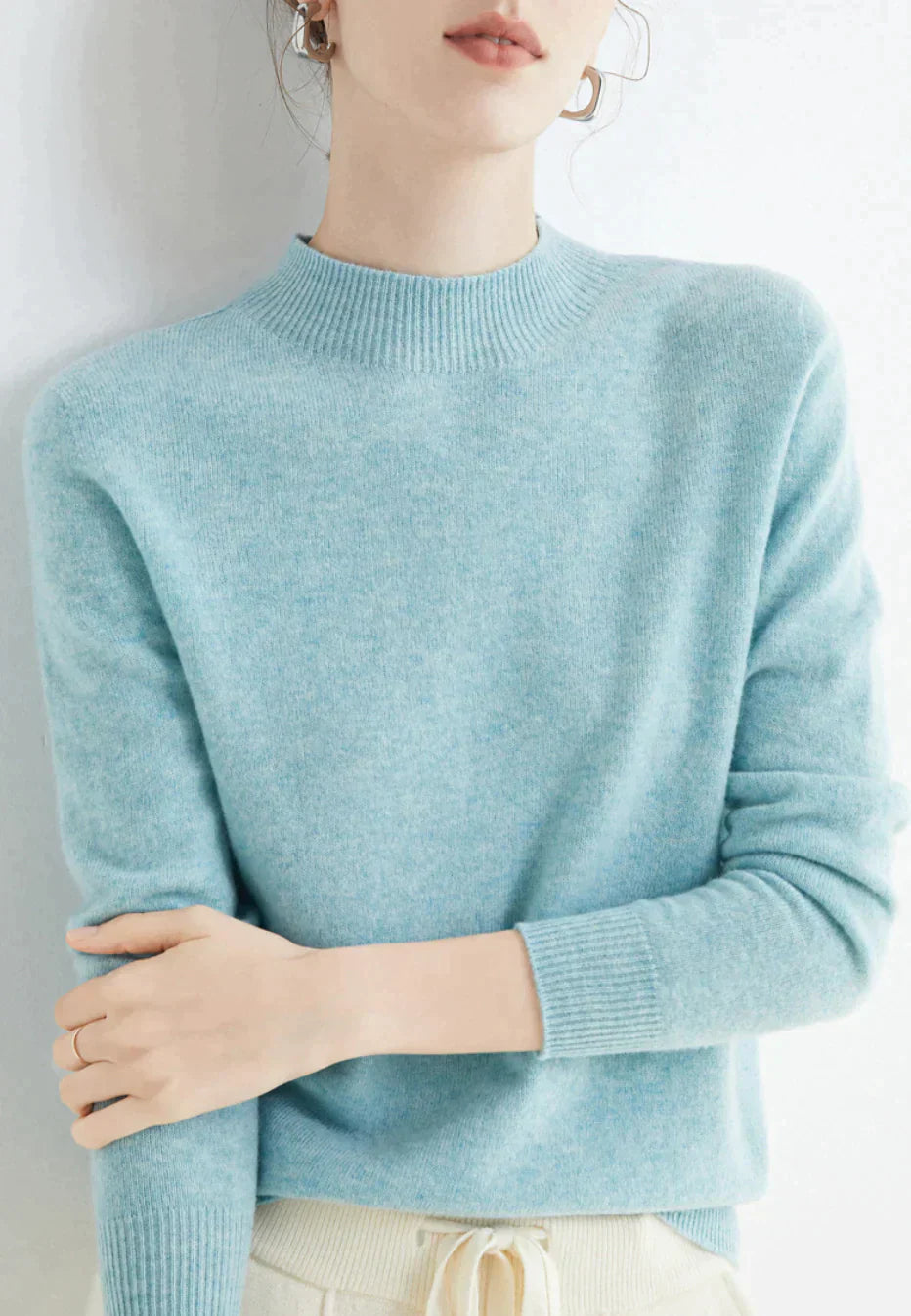 Dames Ultra-Zachte Trui – Effen, Tijdloze Casual Trui voor Herfst en Winter