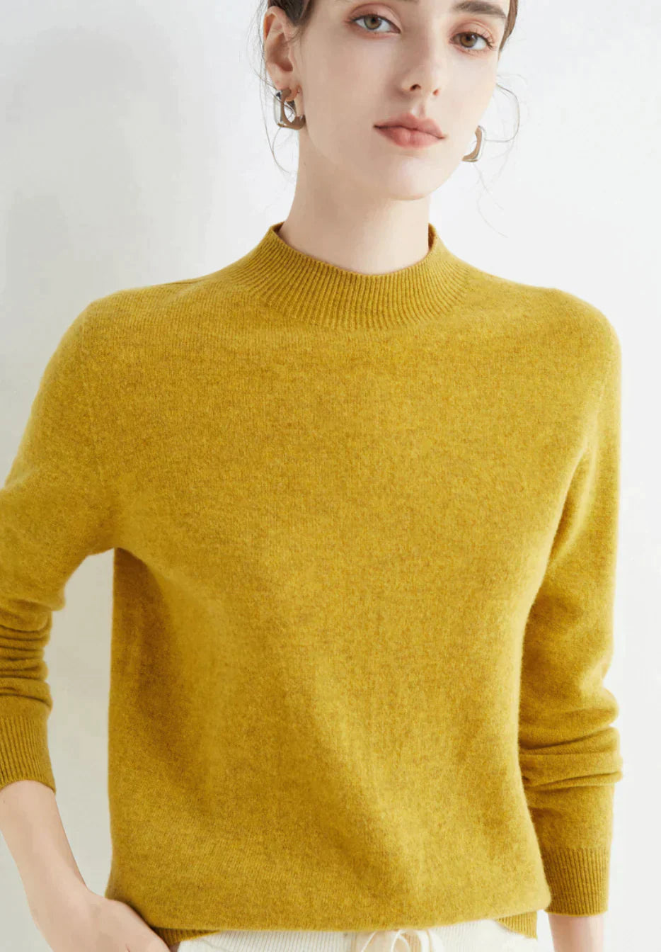Dames Ultra-Zachte Trui – Effen, Tijdloze Casual Trui voor Herfst en Winter
