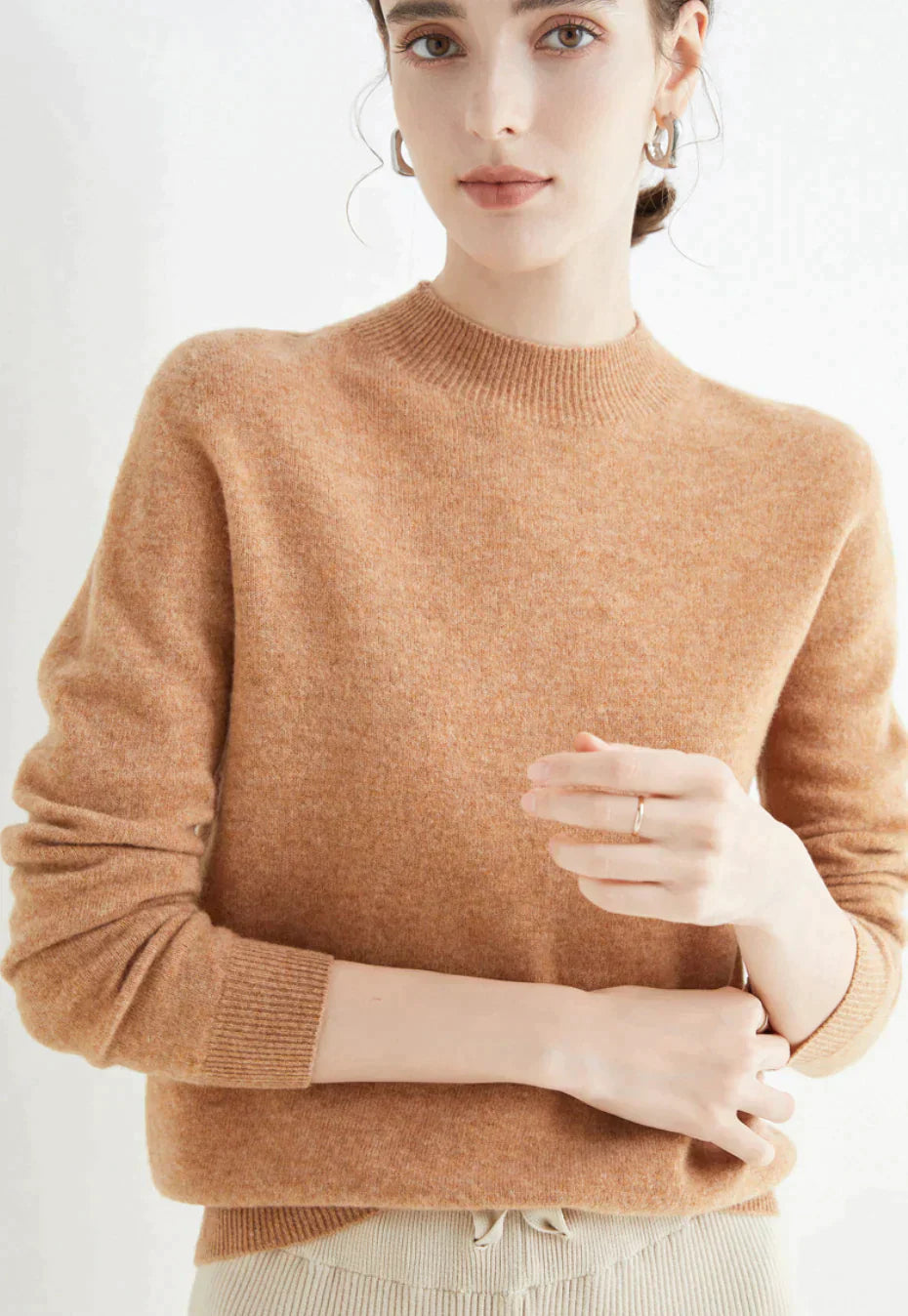 Dames Ultra-Zachte Trui – Effen, Tijdloze Casual Trui voor Herfst en Winter