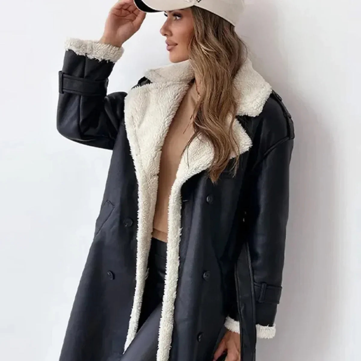 Elegante Winterjas | Dames jas van kasjmiermix met reverskraag en warme voering