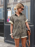 Dames Casual Shirt Romper – Katoen, Effen, Geschikt voor dagelijks gebruik