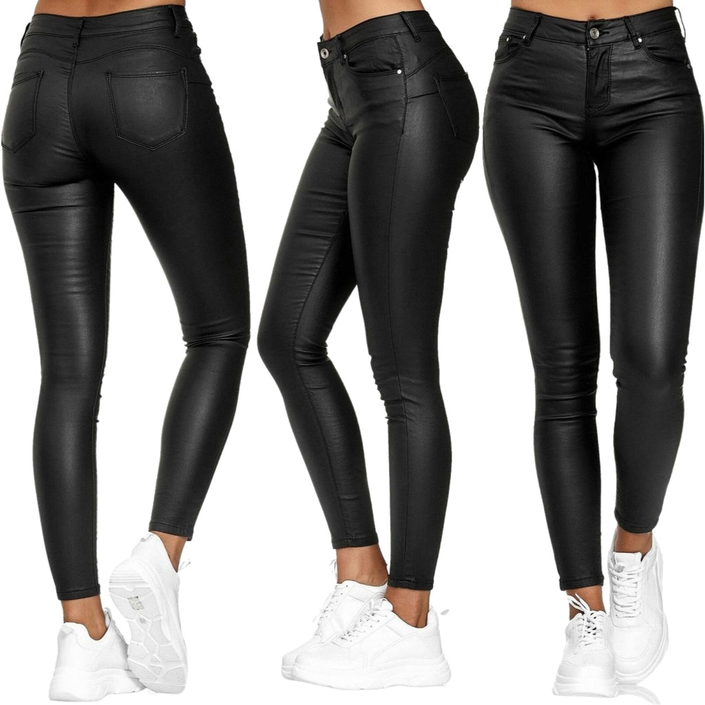 Jeltje | Dames Lederbroek – High-Waist Stretch met figuurvormende pasvorm