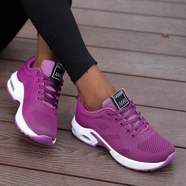 Dames Orthopedische Wandelschoenen – Lichtgewicht Slip-On Sneakers met Ademend Mesh & Anti-Slip Zool