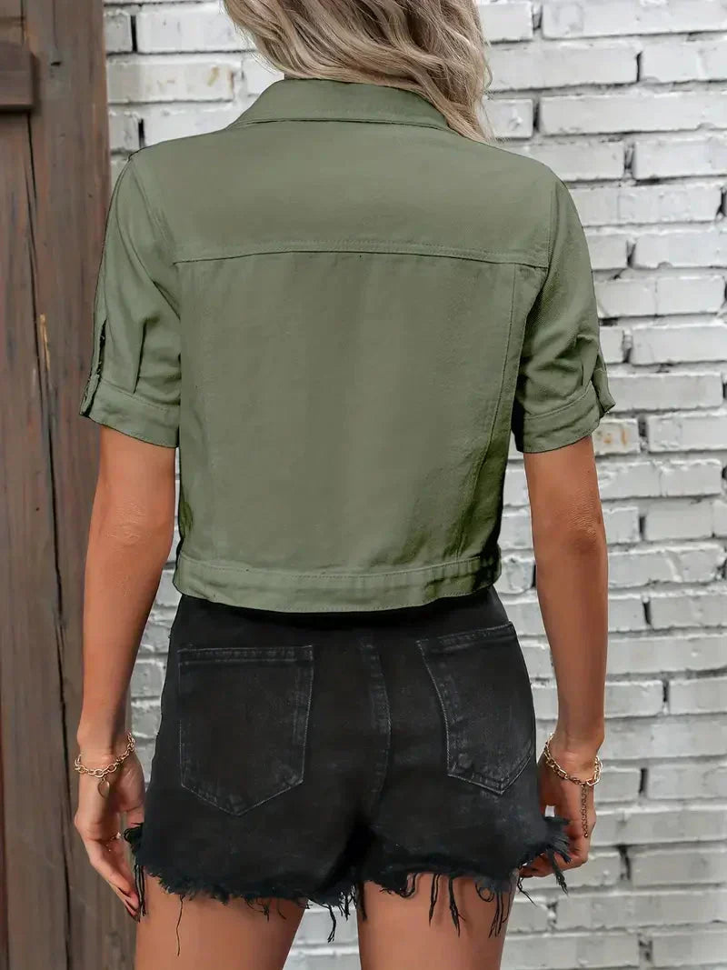 Roosmarijn | Korte Jeansjacke voor dames – stijlvol en ademend denim voor warme dagen