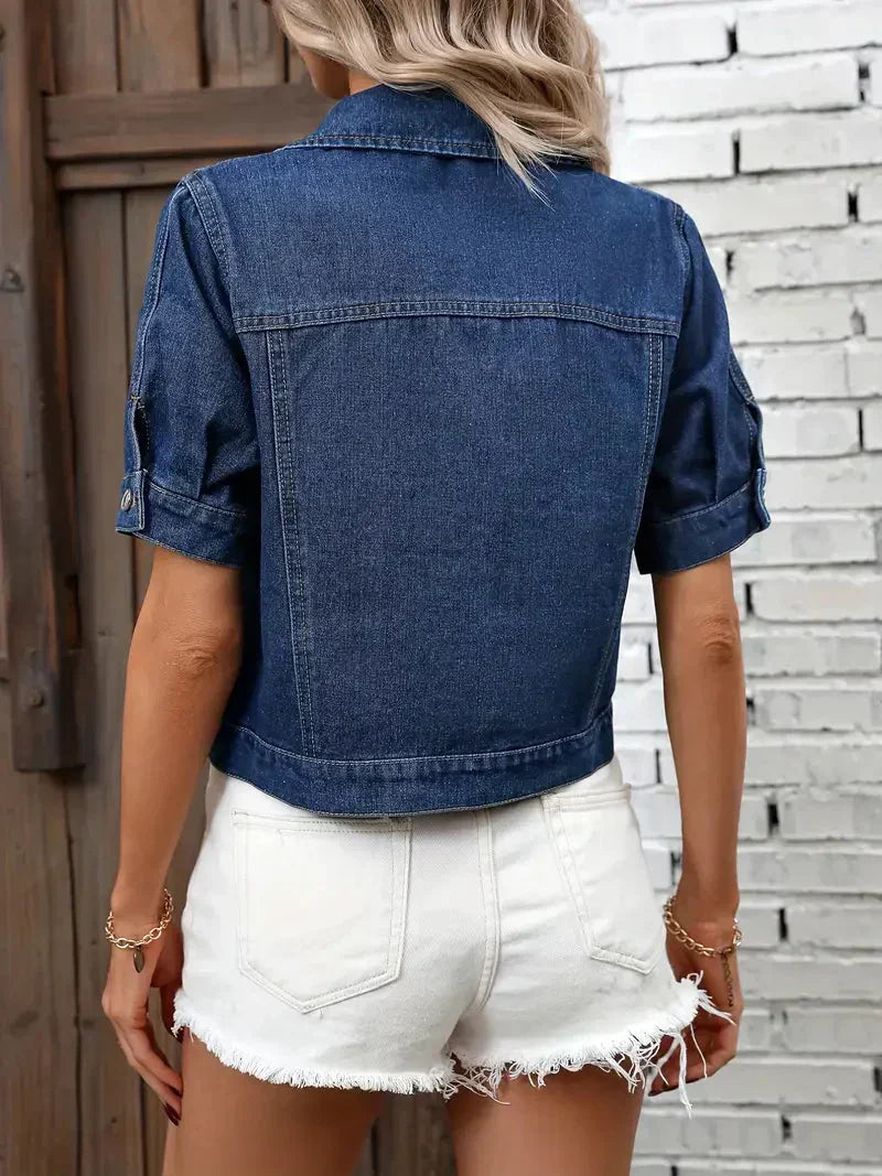 Roosmarijn | Korte Jeansjacke voor dames – stijlvol en ademend denim voor warme dagen