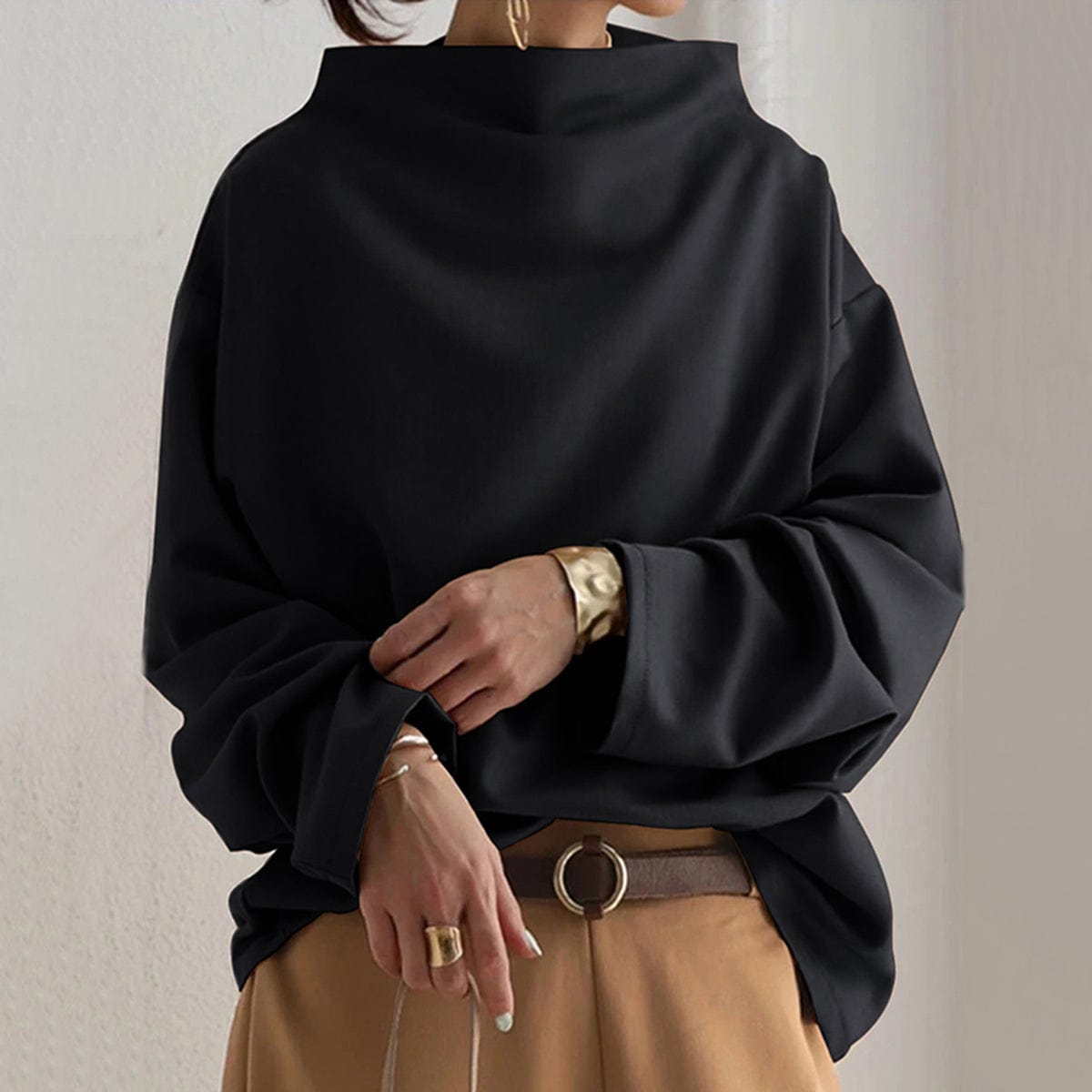 Dames Oversized Trui – Zachte Brei, Effen, Casual