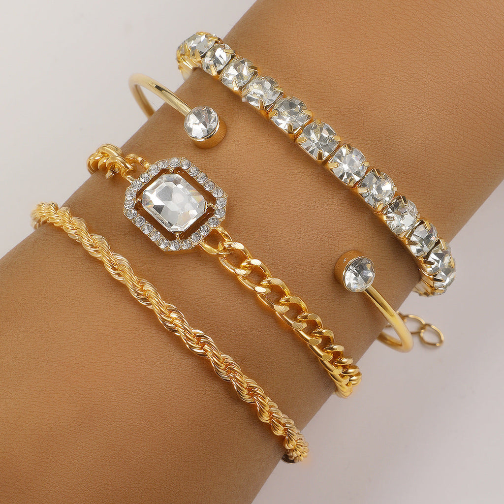 Barbara | Luxe dames armbandenset – minimalistisch design met sprankelende kristallen