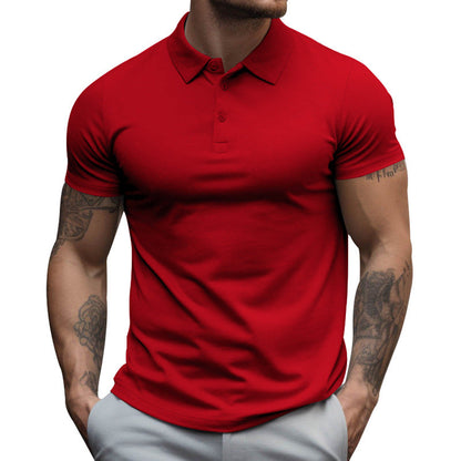 Heren Slim Fit Polo – Casual, Geschikt voor Dagelijks Gebruik, Korte Mouwen