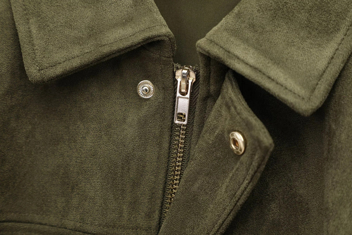 Aïsha oversized suede jacket | Dames jas van luxe suède met vintage flair