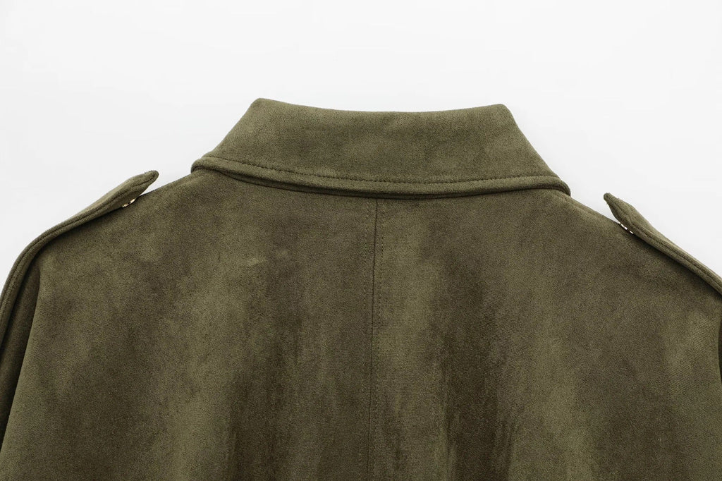 Aïsha oversized suede jacket | Dames jas van luxe suède met vintage flair