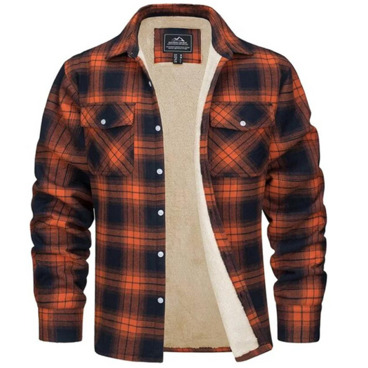 Derrick | Men's Sherpa Lined Plaid Shirt Jacket - Image 4