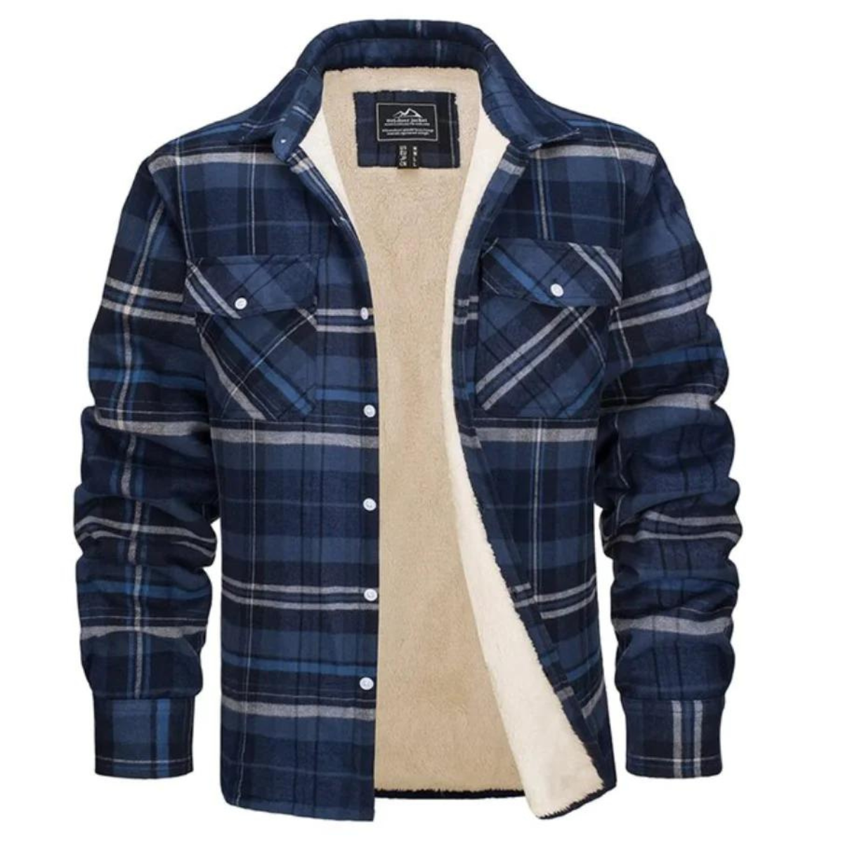 Derrick | Men's Sherpa Lined Plaid Shirt Jacket - Image 10
