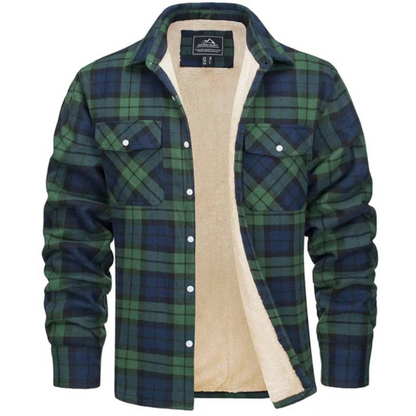 Derrick | Men's Sherpa Lined Plaid Shirt Jacket - Image 5
