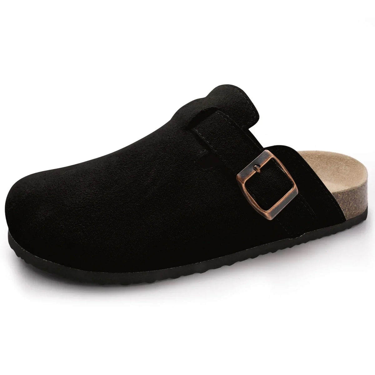 Dames suède sandalen met kurken zool