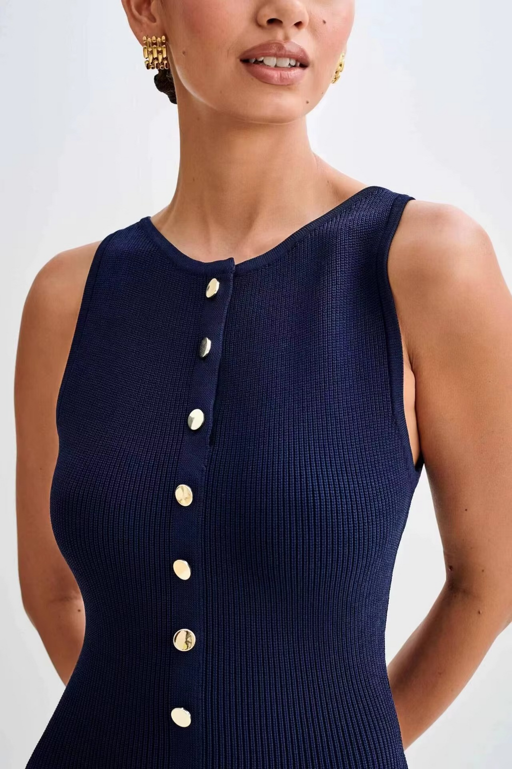 Maja | Mouwloze Midi Jurk