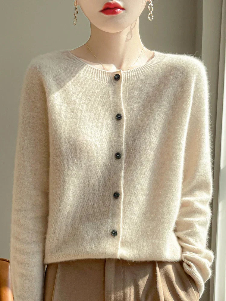 Dames Cardigan Fijngebreid - Zachte Katoenen Vest voor Laagjeslook