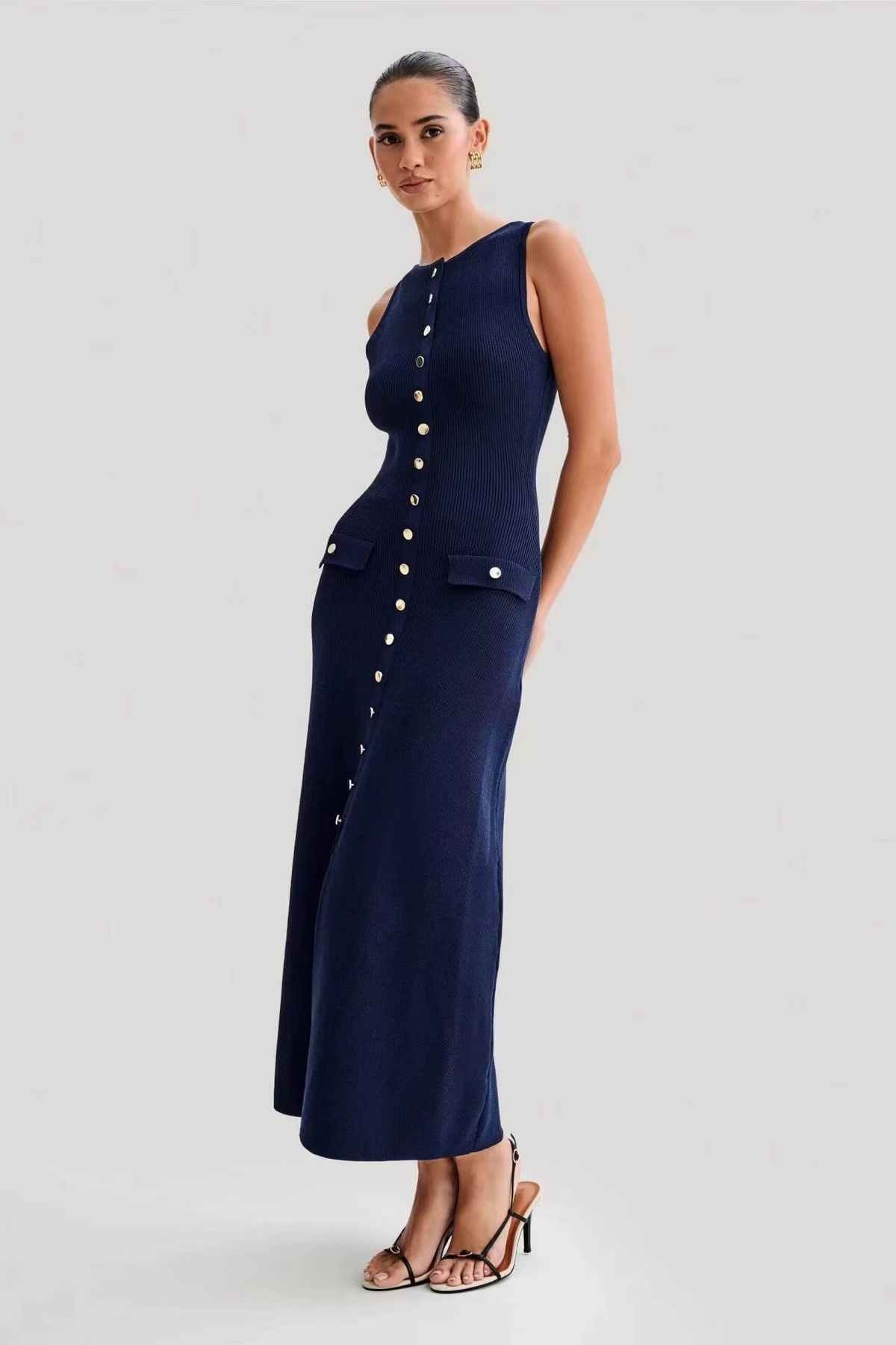 Maja | Mouwloze Midi Jurk