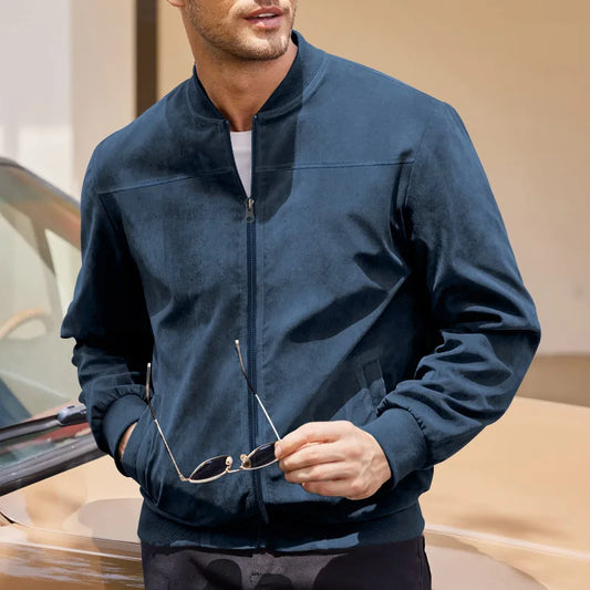 Mannen Slim Fit Jas – Minimalistisch Ontwerp