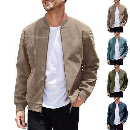Mannen Slim Fit Jas – Minimalistisch Ontwerp