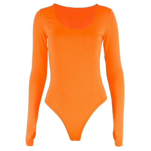 Alessia | Neon Oranje Bodysuit voor Dames