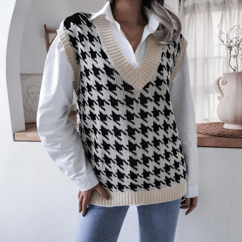 Dames Geruite Spencer – Lichtgewicht Katoen, Casual Vest voor Lente en Zomer