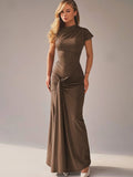 BELLE | Trendy Maxi Jurk met Knoopdetail voor Dames