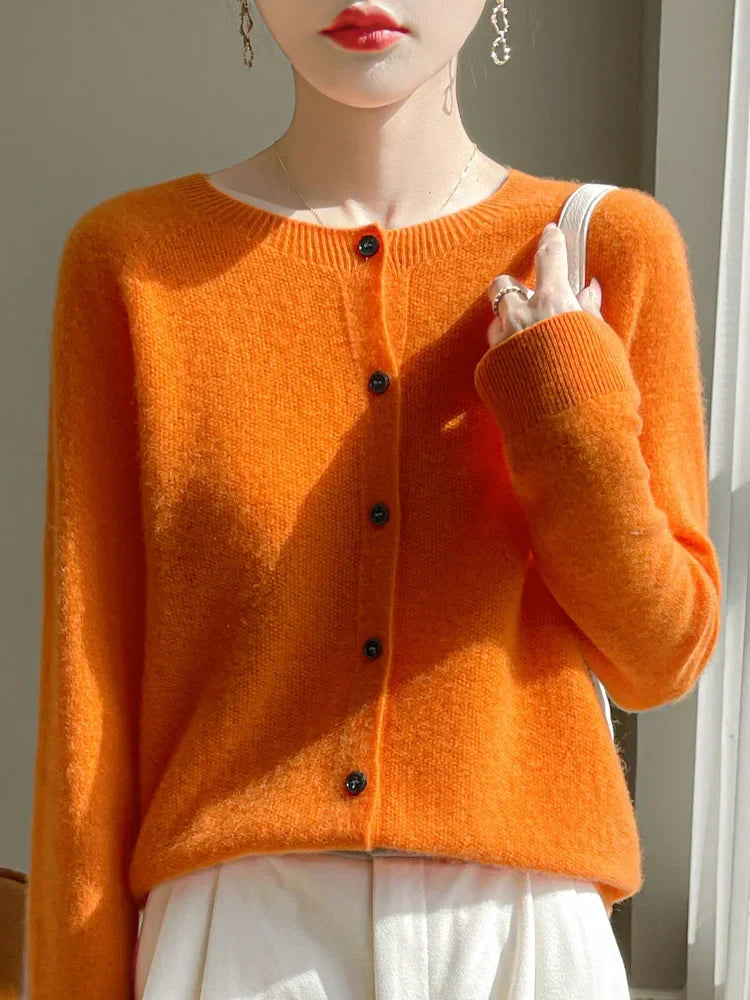 Dames Cardigan Fijngebreid - Zachte Katoenen Vest voor Laagjeslook