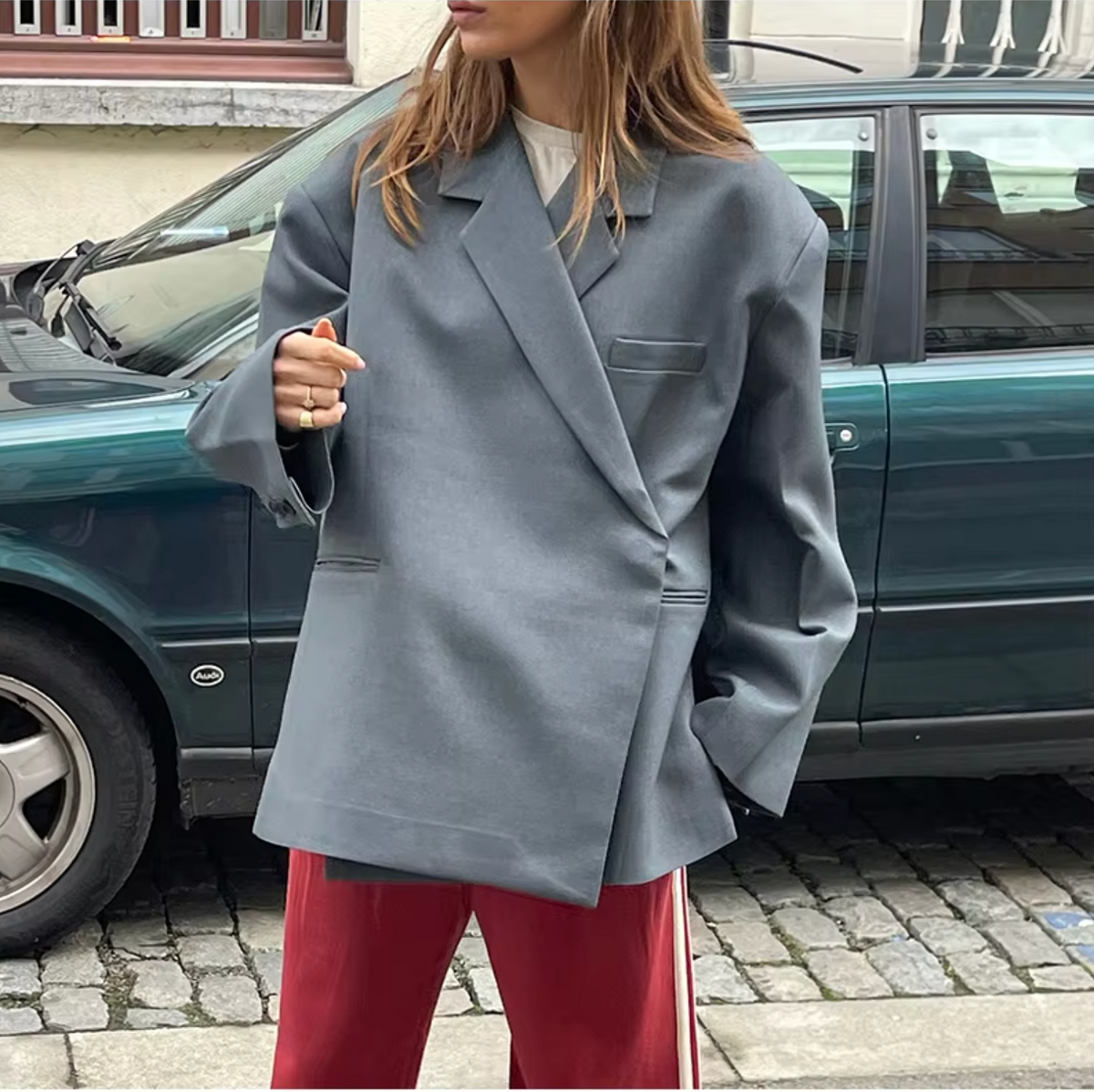 Sarah oversized blazer dames | Tijdloze blazer met moderne en klassieke details