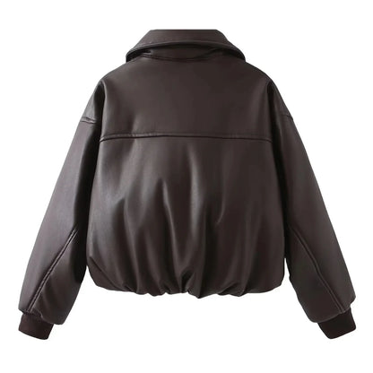 Bonita Jas | Dames Jas met Oversized Pasvorm en Vegan Leer