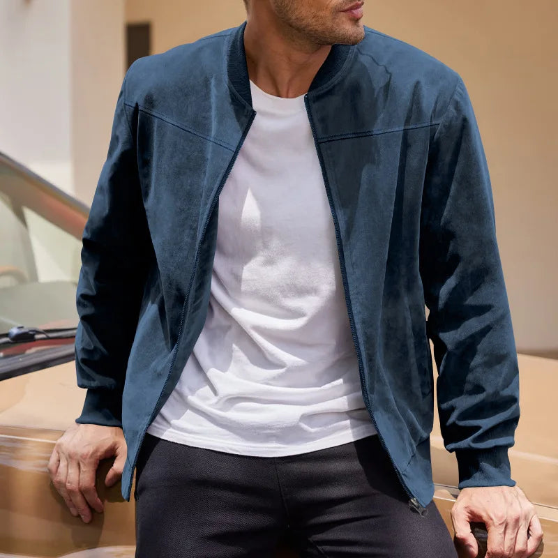 Mannen Slim Fit Jas – Minimalistisch Ontwerp