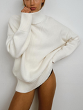 Dames Coltrui Wolmix - Gebreide Pullover met Rechte Pasvorm