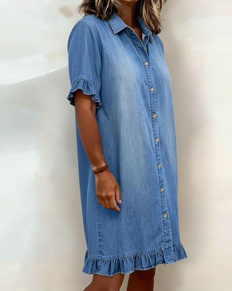 Dames Getailleerde Jurk – Casual met Rimpeling, Geschikt voor Lente en Zomer