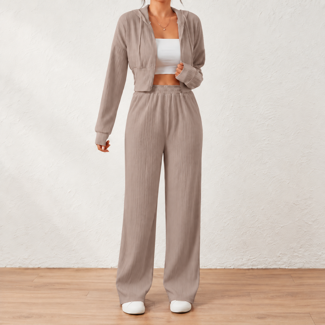 Lynda | Dames tweedelige set met stijlvolle top en comfortabele broek