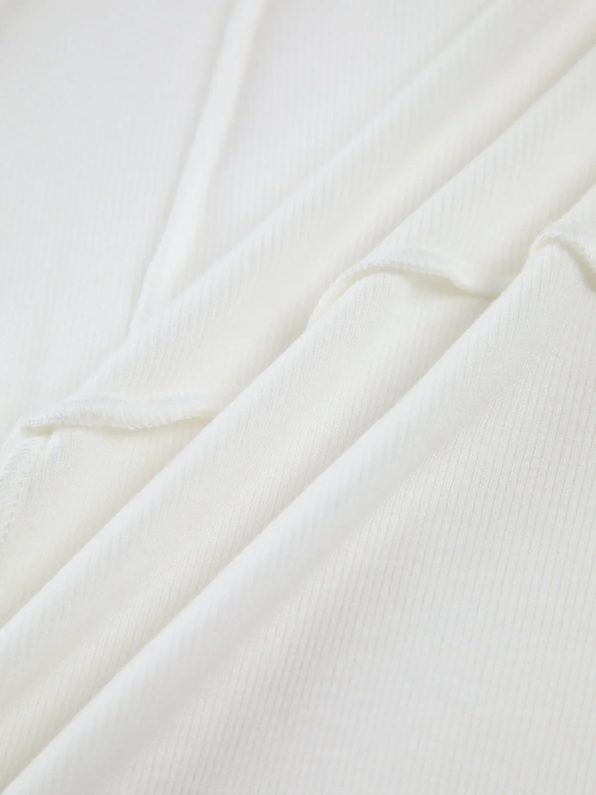 Basic geribde top met lange mouwen